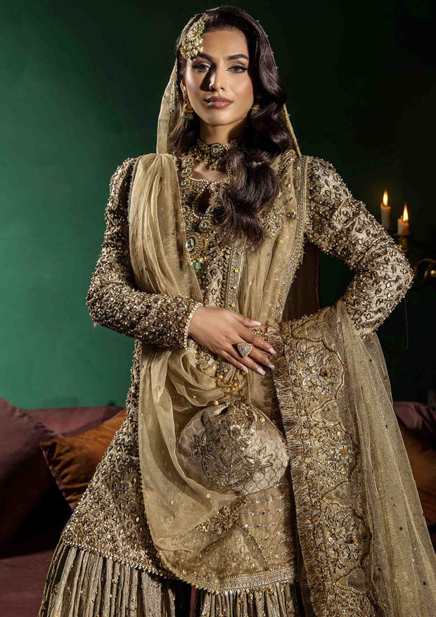 Premium Shirt and Farshi Gharara Dupatta Pakistani Bridal Dress