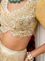 Premium Yellow Bridal Lehenga Choli and Dupatta Dress Online