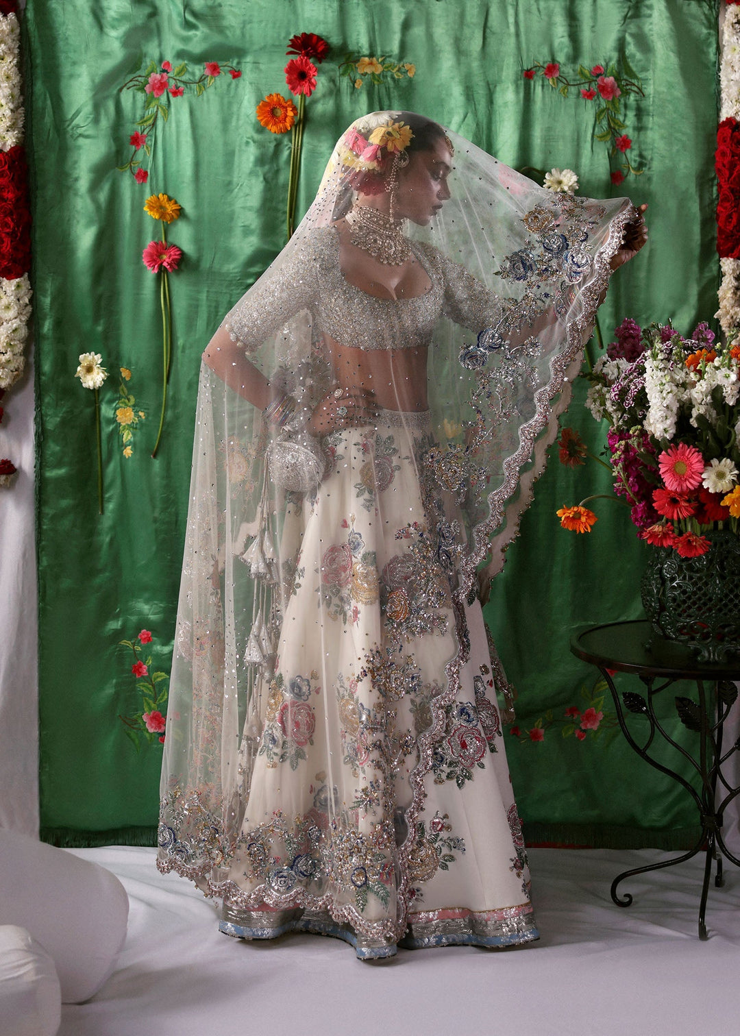 Premium Indian Bridal Dress in Choli Lehenga and Dupatta Style