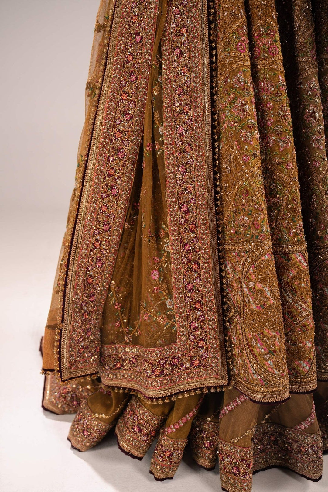 Premium Pakistani Bridal Dress in Anarkali Gown Lehenga Style