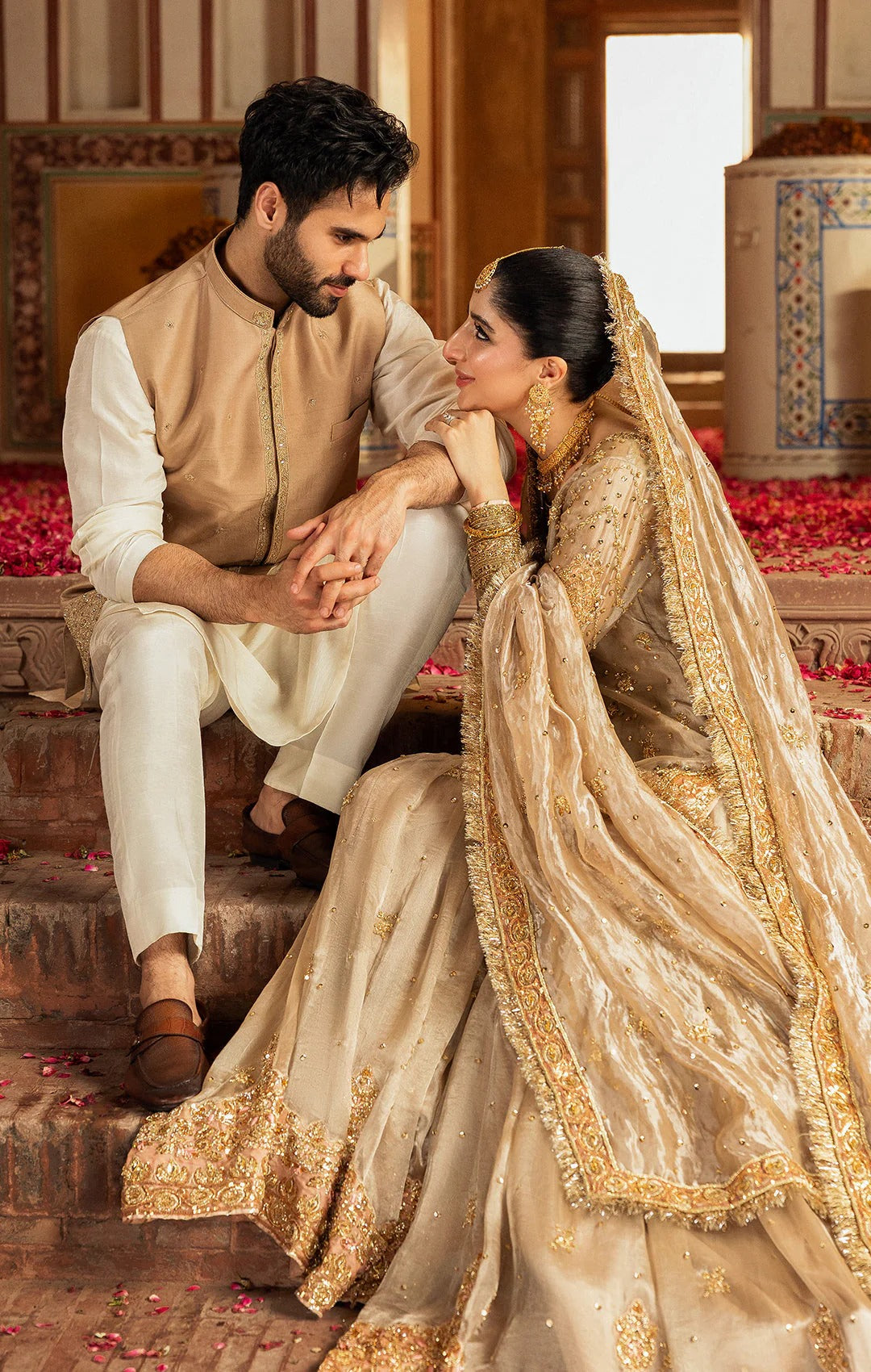 Premium Pakistani Bridal Dress in Gharara Kameez Dupatta Style