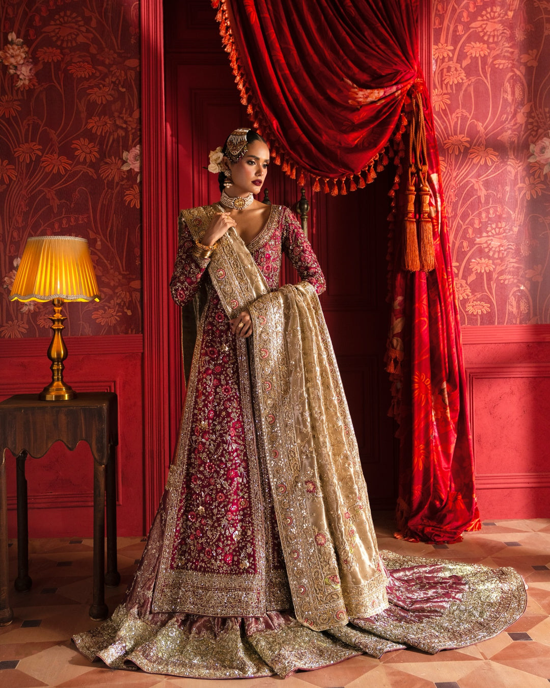 Premium Pakistani Bridal Dress in Lehenga Kameez Dupatta Style