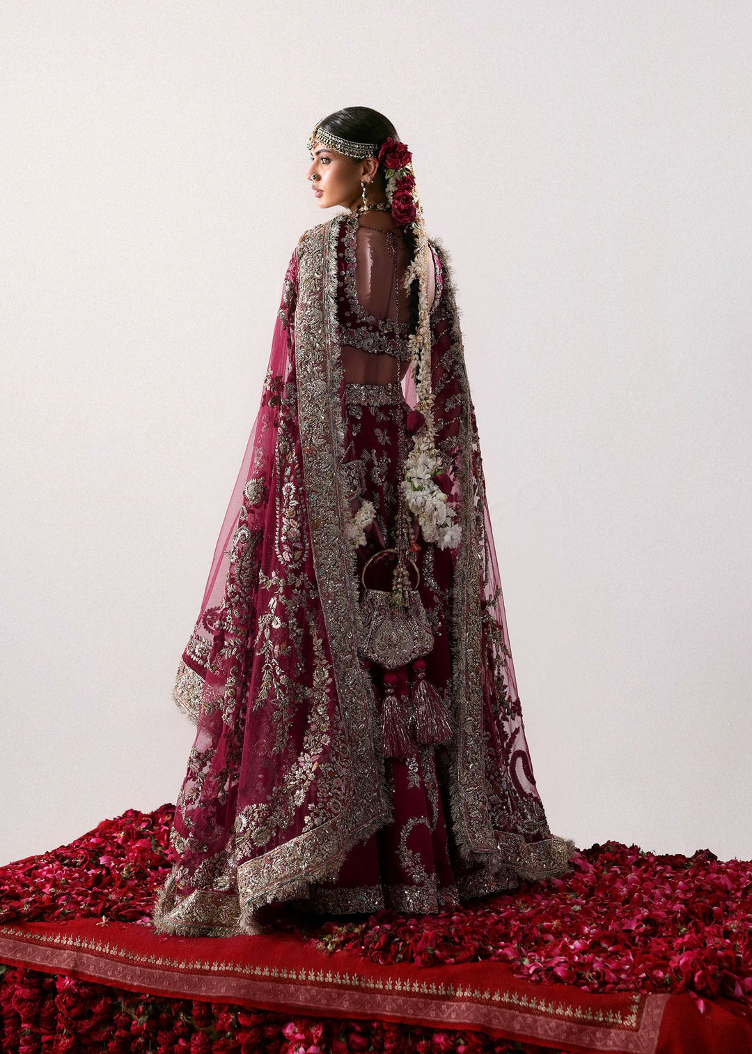 Premium Pakistani Bridal Dress in Royal Choli and Lehenga Style