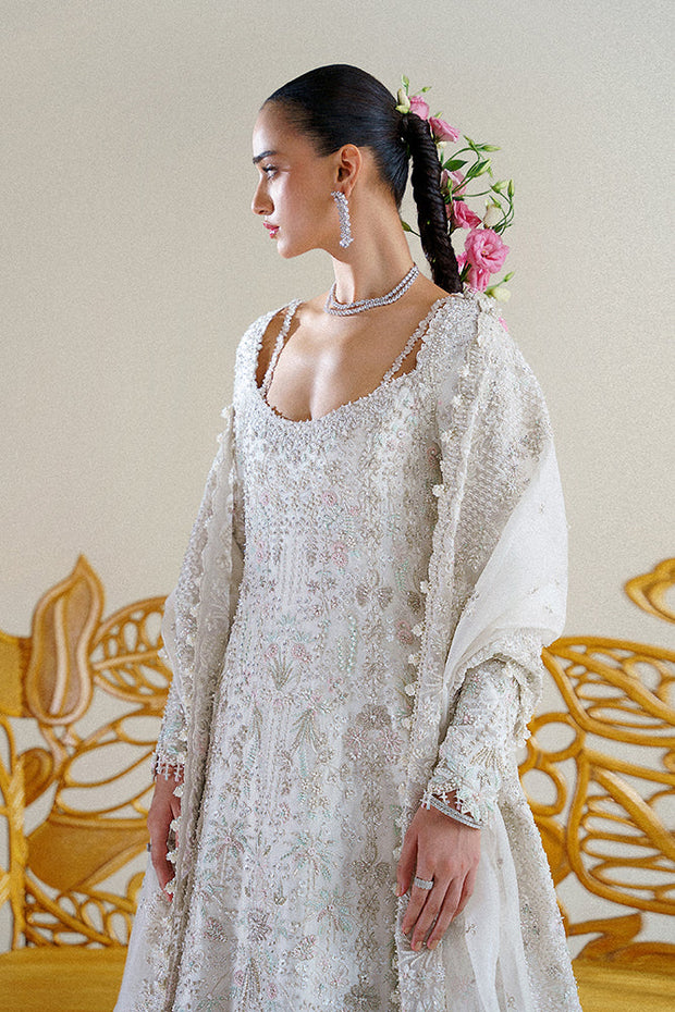 Premium Pakistani Bridal Outfit in Silk Lehenga Kameez Style