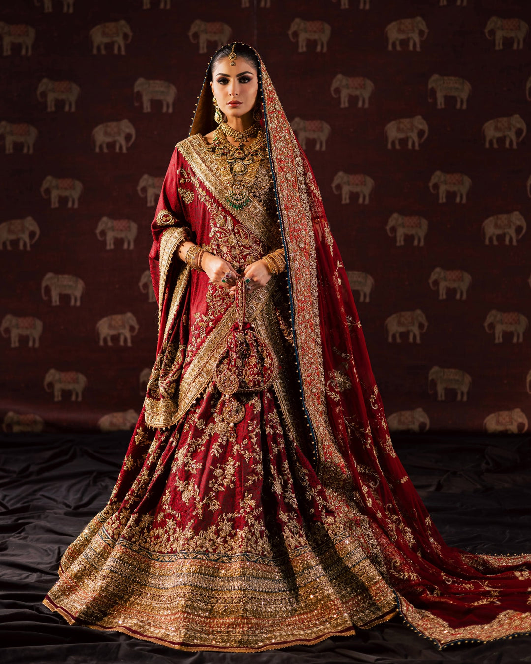 Pakistani Bridal Wedding Dress in Lehenga Choli Style