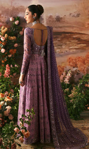 Purple Pishwas Frock Dupatta Pakistani Wedding Dress Online