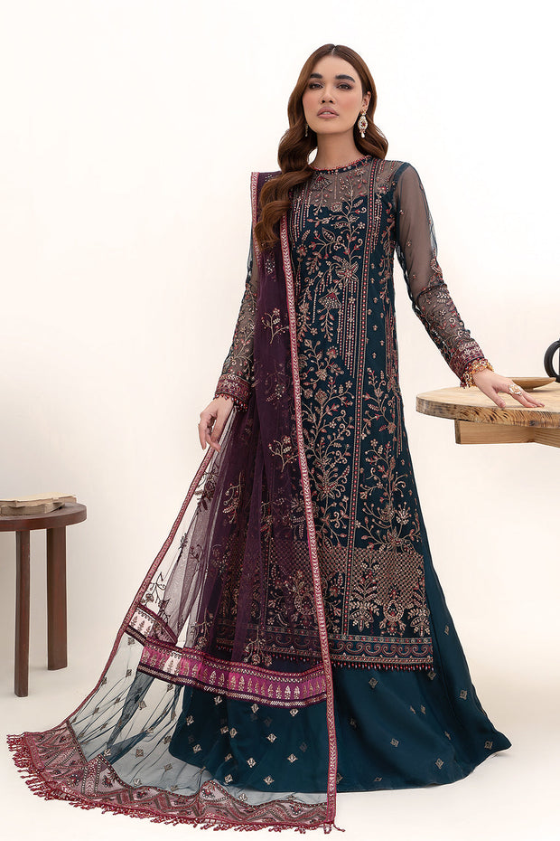 ZN 01 Glory - Elegant Dark Zinc Embroidered Dress