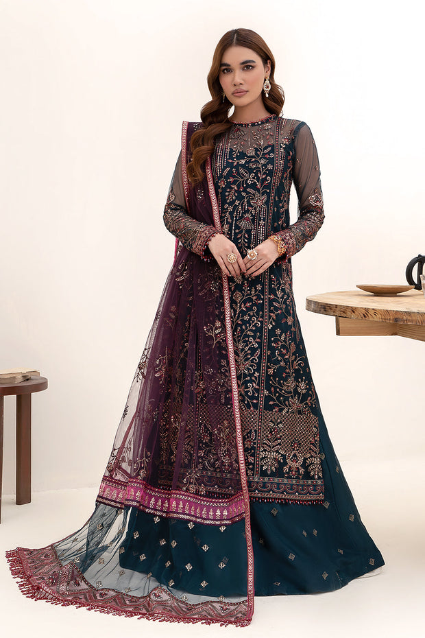 ZN 01 Glory - Elegant Dark Zinc Embroidered Dress