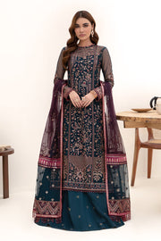 ZN 01 Glory - Elegant Dark Zinc Embroidered Dress