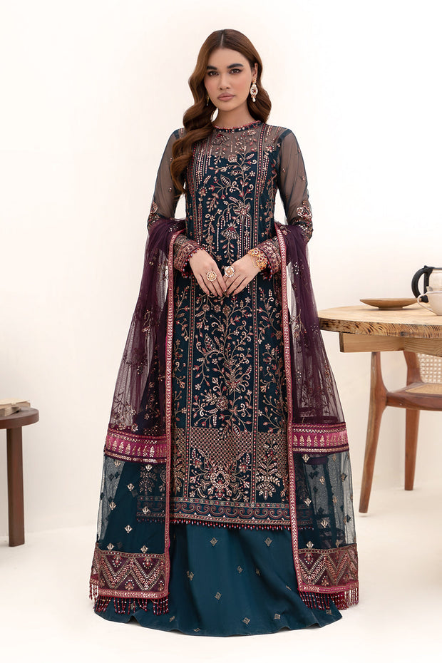ZN 01 Glory - Elegant Dark Zinc Embroidered Dress