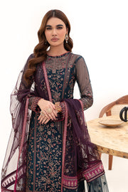 ZN 01 Glory - Elegant Dark Zinc Embroidered Dress