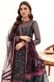 ZN 01 Glory - Elegant Dark Zinc Embroidered Dress