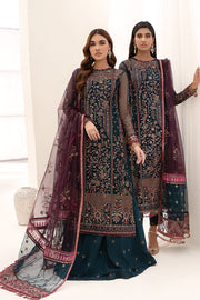 ZN 01 Glory - Elegant Dark Zinc Embroidered Dress