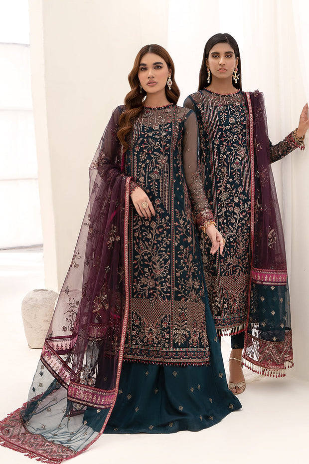 ZN 01 Glory - Elegant Dark Zinc Embroidered Dress