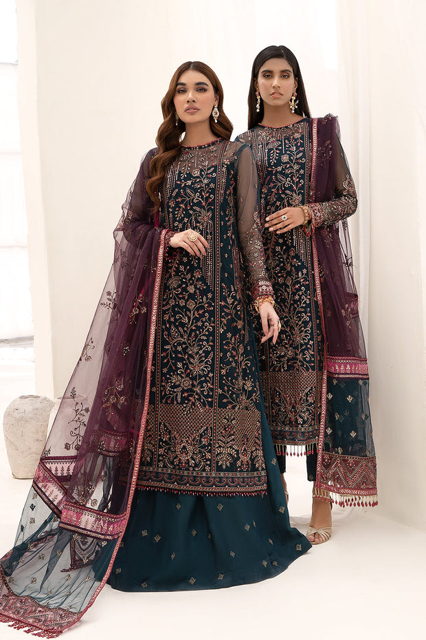ZN 01 Glory - Elegant Dark Zinc Embroidered Dress