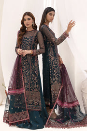 ZN 01 Glory - Elegant Dark Zinc Embroidered Dress