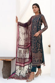ZN 01 Glory - Elegant Dark Zinc Embroidered Dress