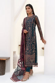 ZN 01 Glory - Elegant Dark Zinc Embroidered Dress