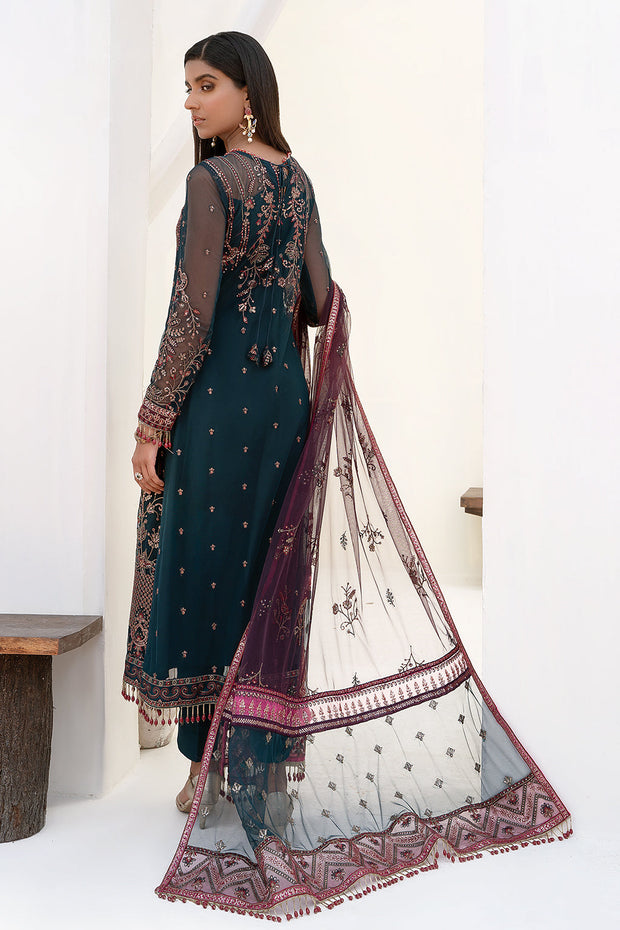 ZN 01 Glory - Elegant Dark Zinc Embroidered Dress