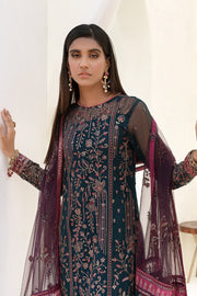 ZN 01 Glory - Elegant Dark Zinc Embroidered Dress