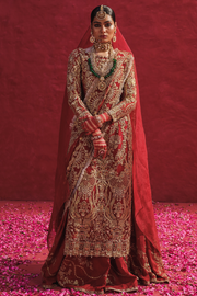 Raw Silk Maroon Kameez Lehenga Pakistani Bridal Dresses