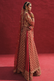 Raw Silk Red Kameez Sharara Pakistani Wedding Dresses 2023