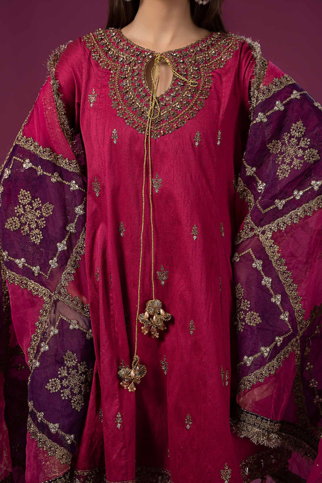Raw Silk Salwar Kameez Pakistani Party Dress