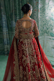 Red Bridal Dress Pakistani in Angrakha Lehenga Style Online