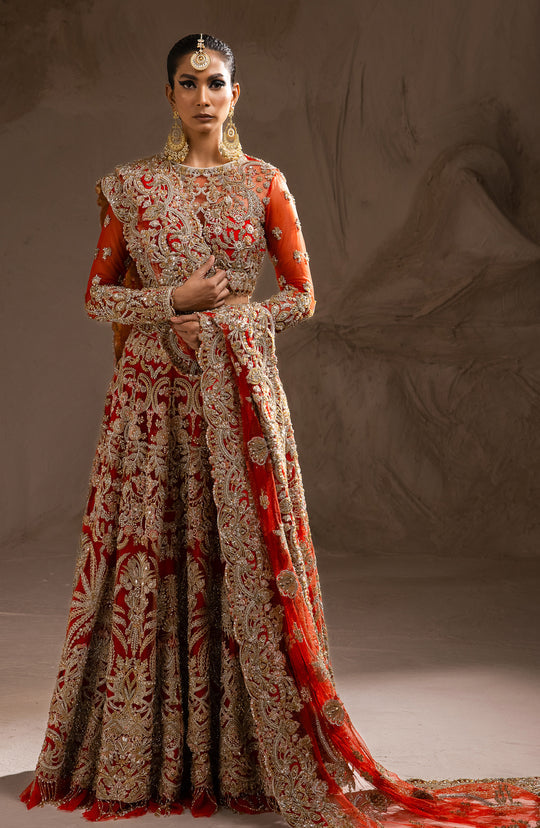 Red Bridal Lehenga and Choli Pakistani Wedding Dress