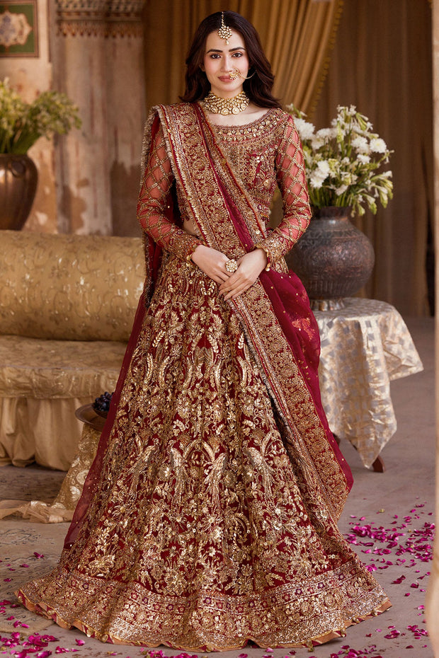 Red Bridal Lehenga and Choli Pakistani Wedding Dress