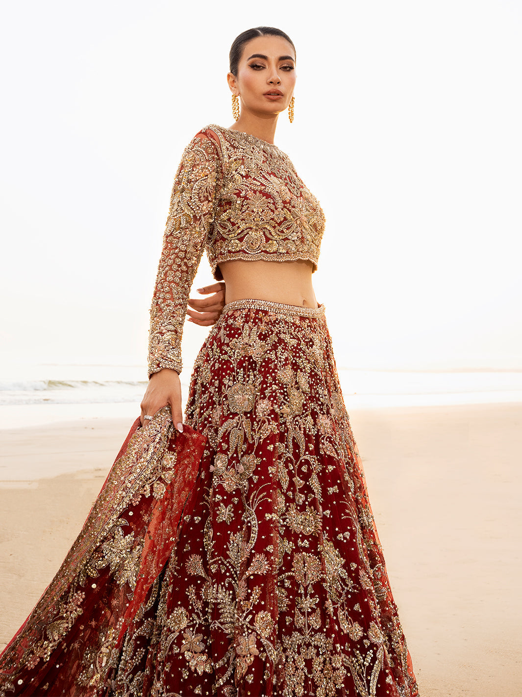 Stunning Red Pakistani Bridal Lehenga Choli for Dream Weddings