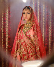 Red Lehenga with Choli Dress for Bride