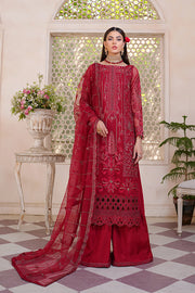 Red Pakistani Embroidered Salwar Kameez with Dupatta