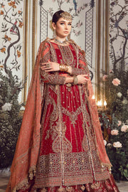 Red Pakistani Wedding Dress in Lehenga Kameez Style Online