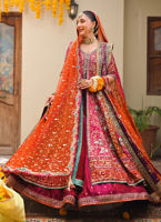 Red Color Kalidaar Heavy Embroidered Bridal Lehenga