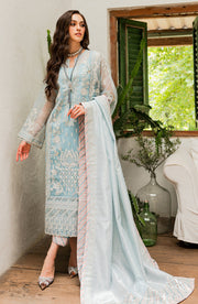 Regal Blue Embroidered Pakistani Salwar Kameez Dupatta Salwar Suit