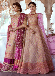 Rose Gold Lehenga Choli Pakistani Bridal Dress