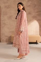 Rosy Pink Chikan Kari Embellished Pakistani Salwar with Dupatta