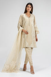 Royal Beige Shade Straight Shirt Style Luxury Pret Pakistani Salwar Suit