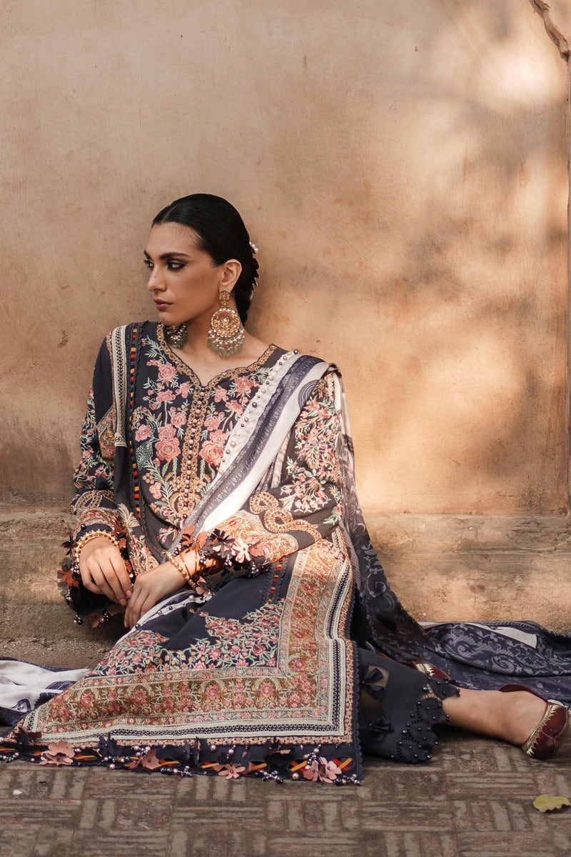 Royal Blue Heavily Embellished Pakistani Kameez Salwar Suit 2023