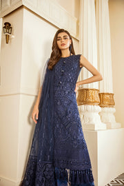 Royal Blue Heavily Embroidered Pakistani Salwar Kameez Party Dress