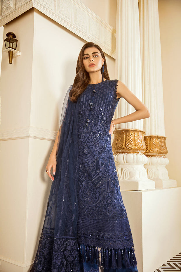 Blue Embroidered Pakistani Salwar Kameez Party Dress XLARGE Blue Embroidered Pakistani Salwar Kameez Party Dress XLARGE