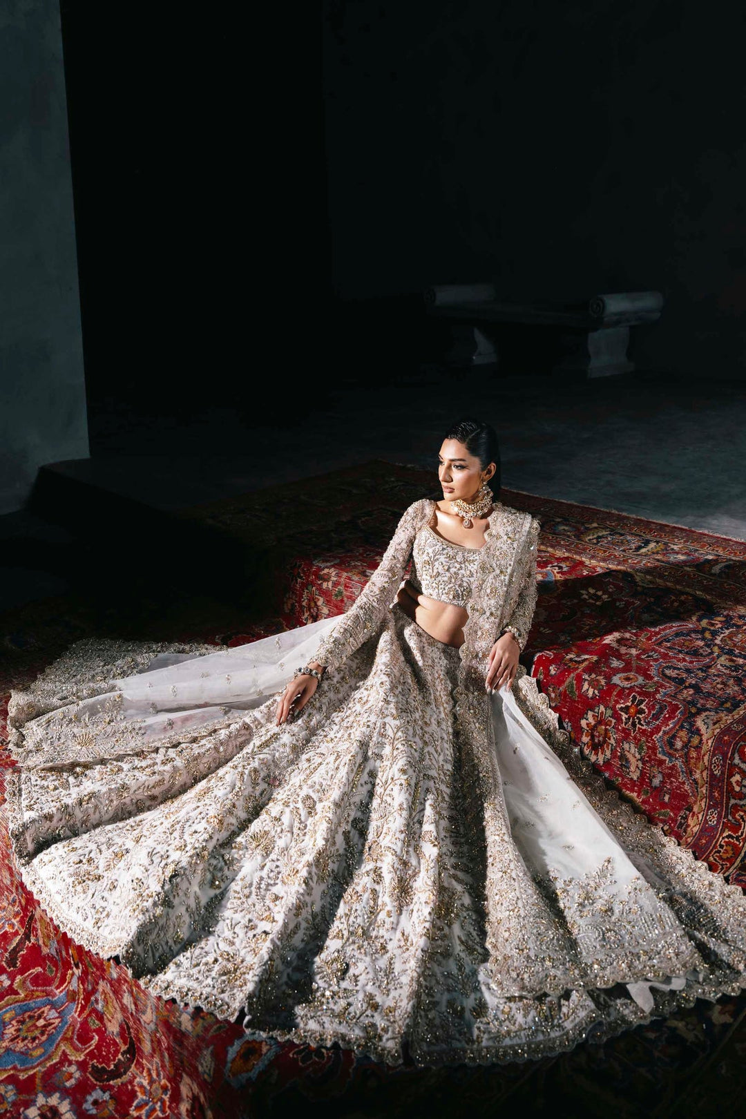 Royal Bridal Lehenga Choli and Dupatta Dress for Wedding