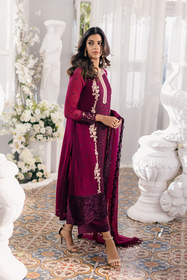 Royal Burgundy Shade Embroidered Pakistani Salwar Kameez 2024