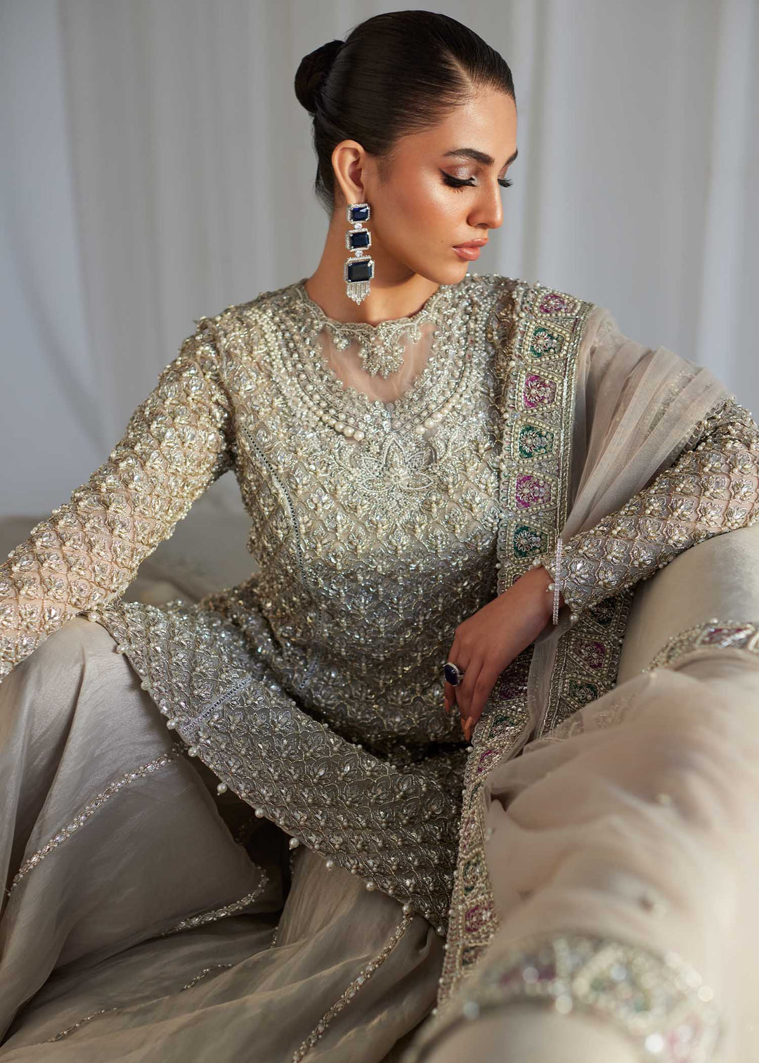 Royal Elan Pakistani Bridal Lehenga Kameez and Dupatta Dress