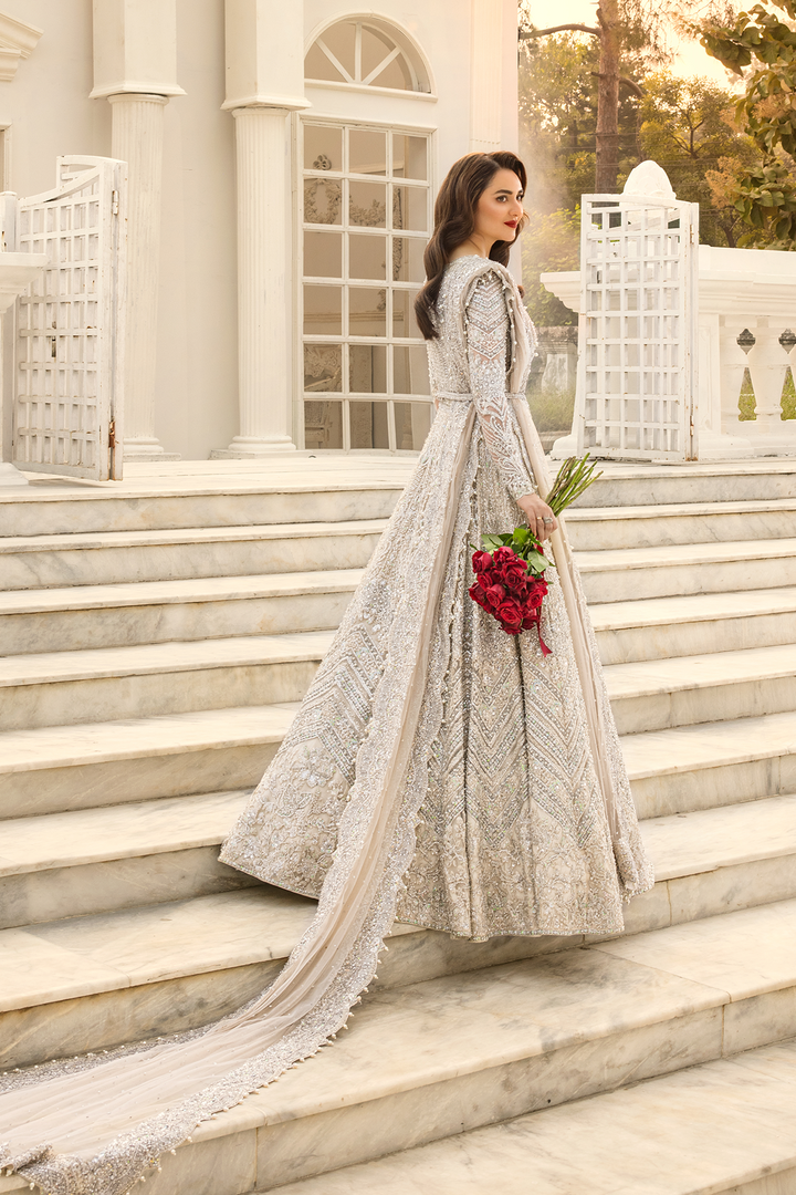 Royal Embellished Bridal Maxi Style Pakistani Wedding Dress