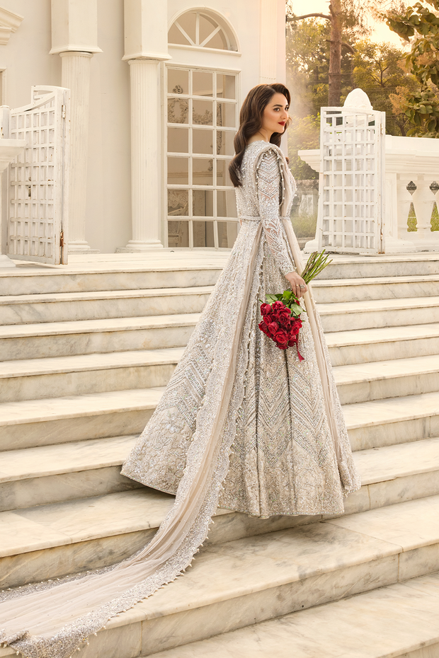 Royal Embellished Bridal Maxi Style Pakistani Wedding Dress