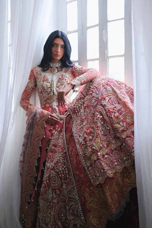 Royal Embellished Gown Lehenga Dupatta Pakistani Bridal Dress
