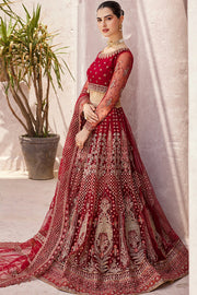 Royal Embellished Red Lehenga Choli and Dupatta Bridal Dress