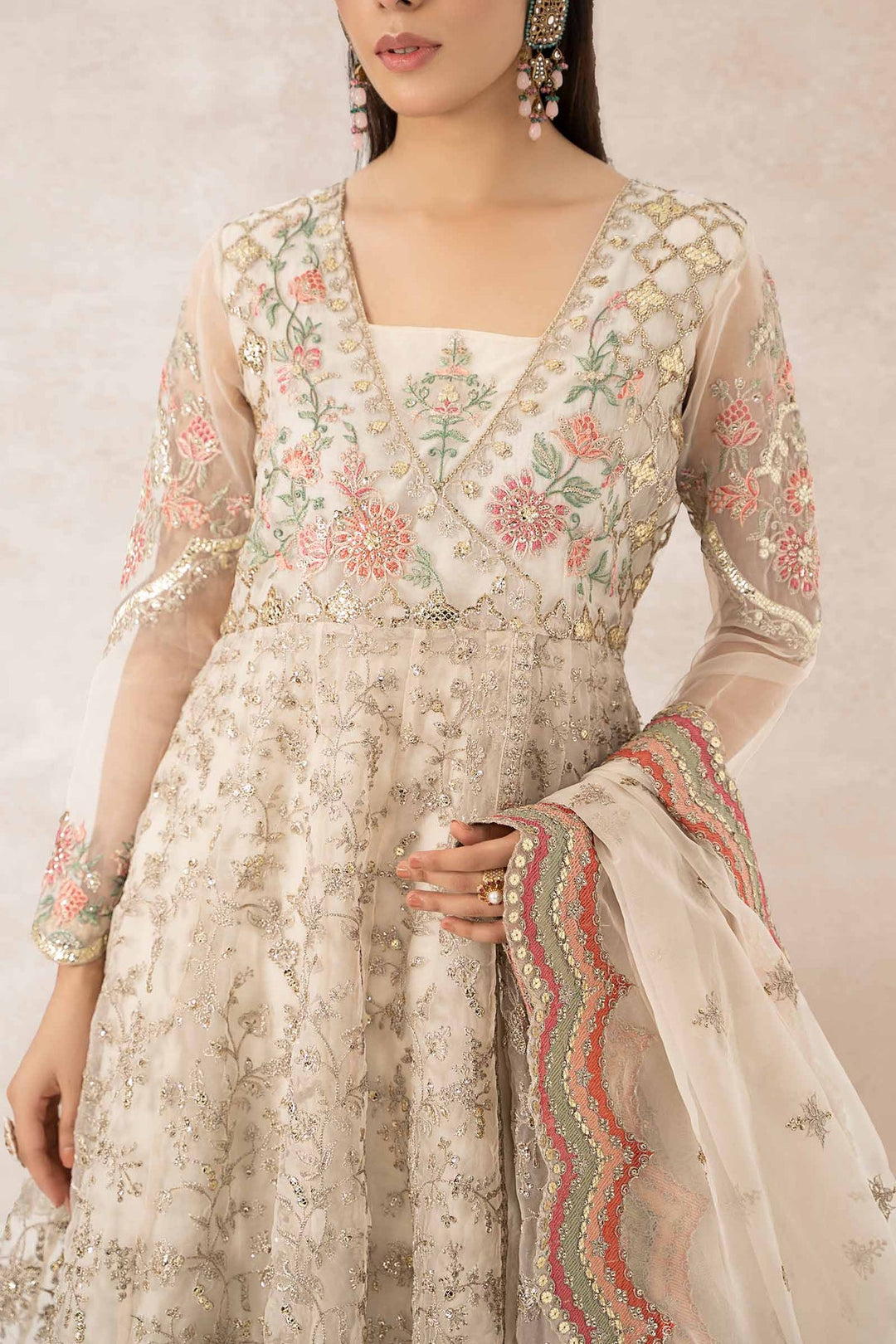 Royal Heavily Embellished Pakistani Party Wear in Frock Style